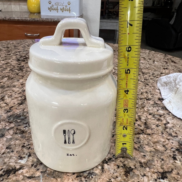 Rae Dunn “Eat.” Ceramic Canister 7” Kitchen Jar Artisan Collection by Magenta - Picture 6 of 9